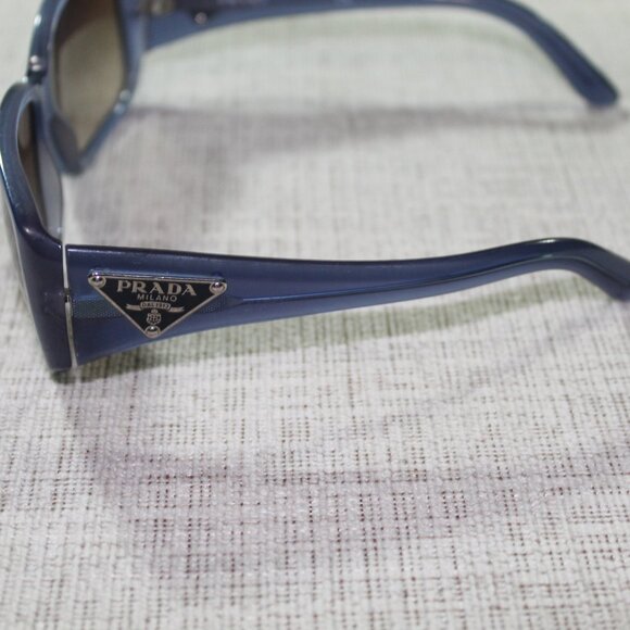 Prada Milano Top Gradient SPR 16L 57[]15 Translucent Blue Frames with Brown Lens - Picture 5 of 8